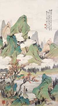 黄山寿 1903年作 霜染秋林 立轴